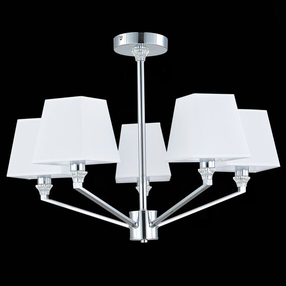 SLE107602-05 Светильник потолочный Хром/Белый E14 5*40W GRINDA, изображение 4