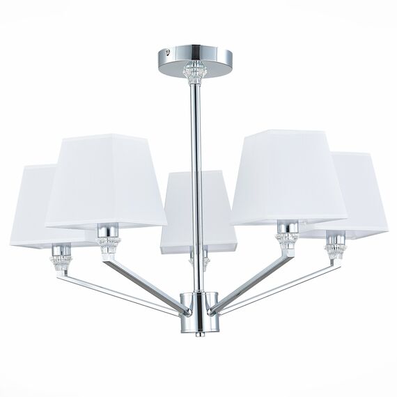 SLE107602-05 Светильник потолочный Хром/Белый E14 5*40W GRINDA, изображение 6