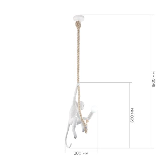 SLE115103-01 Подвес Белый E27 1*60W TENATO, изображение 4