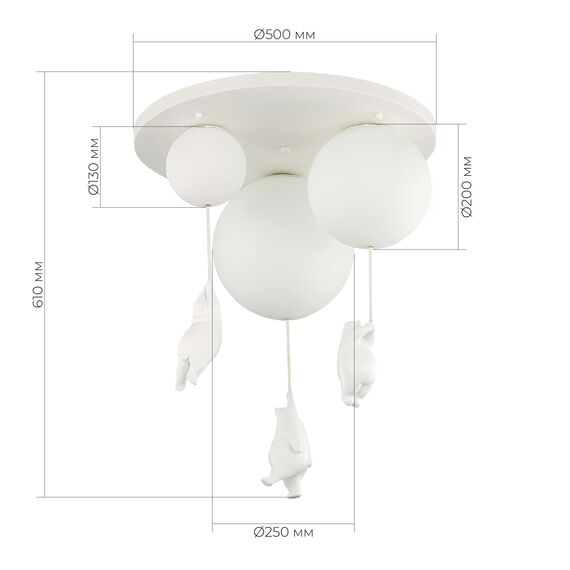 SLE115402-03 Светильник потолочный Белый/Белый E27/G9 3*160W MODENA, изображение 6