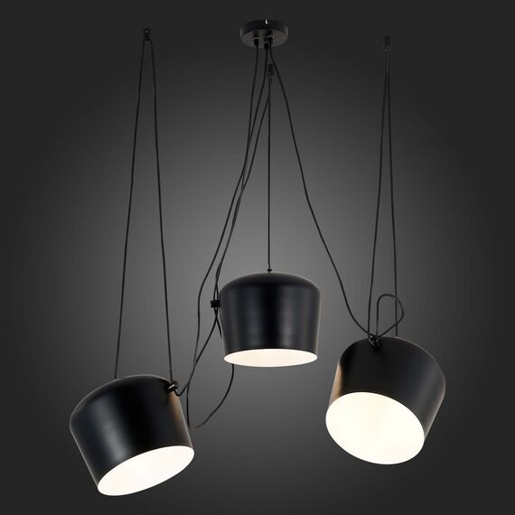 SLE120643-03 Светильник подвесной Черный/Черный E27 3*40W TRIESTE, изображение 2