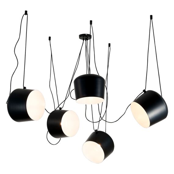 SLE120643-05 Светильник подвесной Черный/Черный E27 5*40W TRIESTE, изображение 3