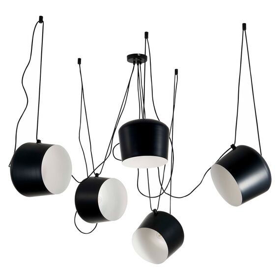 SLE120643-05 Светильник подвесной Черный/Черный E27 5*40W TRIESTE, изображение 4
