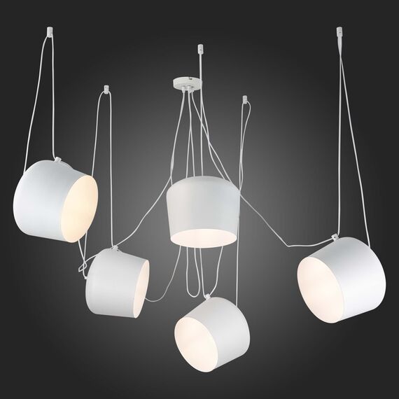 SLE120653-05 Светильник подвесной Белый/Белый E27 5*40W TRIESTE, изображение 2