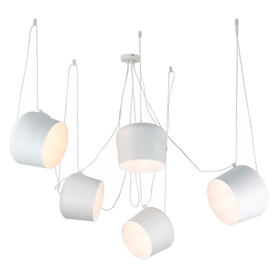 SLE120653-05 Светильник подвесной Белый/Белый E27 5*40W TRIESTE, изображение 3