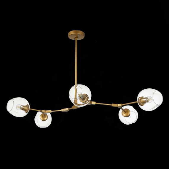 SLE154823-05 Светильник подвесной Золотистый/Прозрачный E27 5*40W RAMETTO, изображение 4