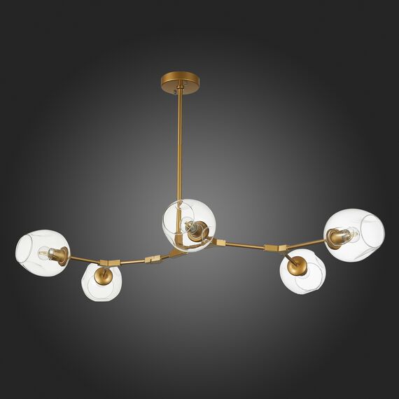 SLE154823-05 Светильник подвесной Золотистый/Прозрачный E27 5*40W RAMETTO, изображение 5