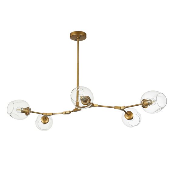 SLE154823-05 Светильник подвесной Золотистый/Прозрачный E27 5*40W RAMETTO, изображение 6