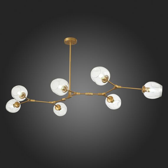 SLE154823-07 Светильник подвесной Золотистый/Прозрачный E27 7*40W RAMETTO, изображение 2