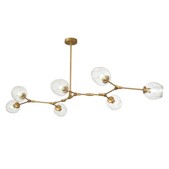 SLE154823-07 Светильник подвесной Золотистый/Прозрачный E27 7*40W RAMETTO, изображение 3