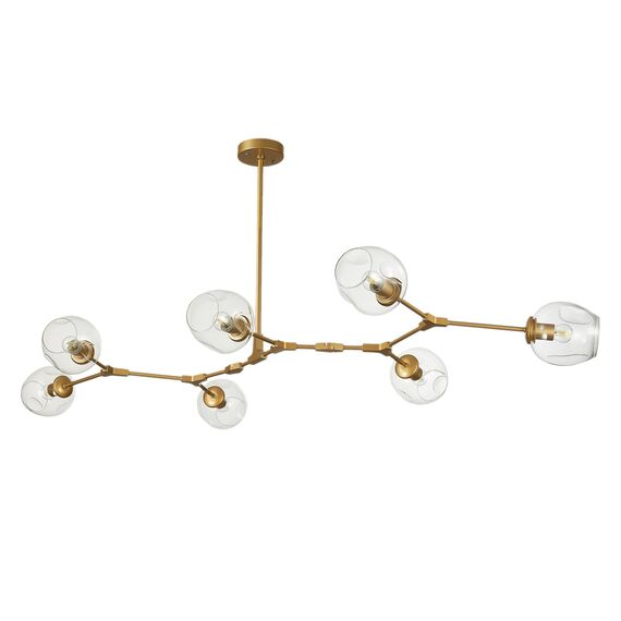 SLE154823-07 Светильник подвесной Золотистый/Прозрачный E27 7*40W RAMETTO, изображение 6