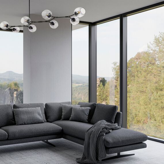 SLE154823-09 Светильник подвесной Золотистый/Прозрачный E27 9*40W RAMETTO, изображение 8