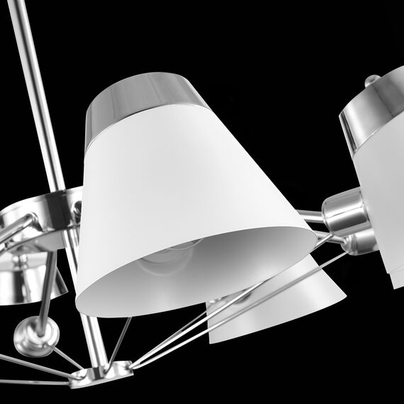 SLE155802-08 Светильник потолочный Хром/Белый E14 8*40W VARIO, изображение 10