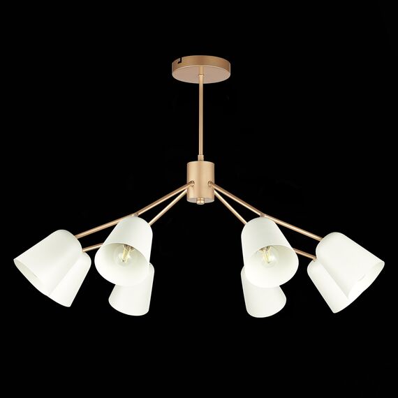 SLE155902-08 Светильник потолочный Золотистый/Белый E14 8*40W MARIO, изображение 4