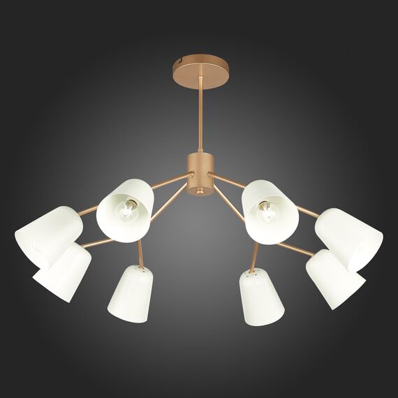 SLE155902-08 Светильник потолочный Золотистый/Белый E14 8*40W MARIO, изображение 8