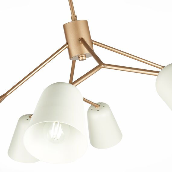 SLE155902-08 Светильник потолочный Золотистый/Белый E14 8*40W MARIO, изображение 10