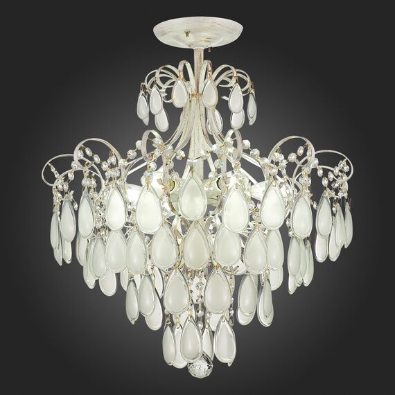 SLE160302-06 Светильник потолочный Золотистый/Белый матовый E14 6*60W MAGONZA, изображение 2