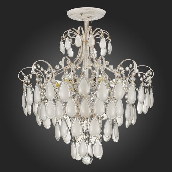 SLE160302-06 Светильник потолочный Золотистый/Белый матовый E14 6*60W MAGONZA, изображение 5