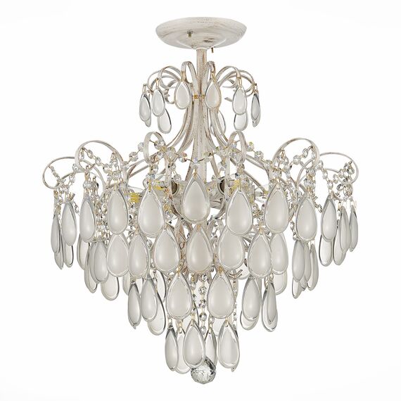 SLE160302-06 Светильник потолочный Золотистый/Белый матовый E14 6*60W MAGONZA, изображение 6