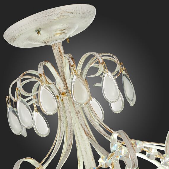 SLE160302-06 Светильник потолочный Золотистый/Белый матовый E14 6*60W MAGONZA, изображение 11