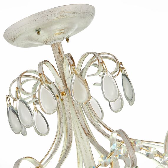 SLE160302-06 Светильник потолочный Золотистый/Белый матовый E14 6*60W MAGONZA, изображение 12