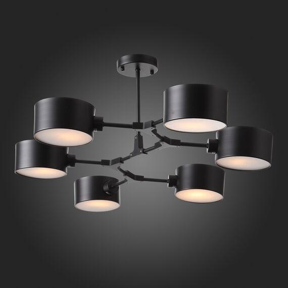 SLE183402-06 Светильник потолочный Черный/Черный E14 6*60W GIMENTO, изображение 6