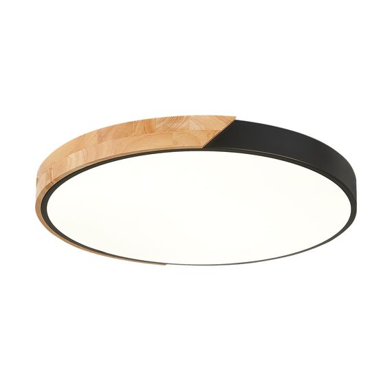 SLE200942-01 Светильник потолочный Черный, Светлое дерево/Белый LED 1*45W 3000K/4000K/6000K FESTA, изображение 3