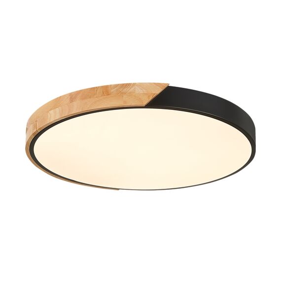 SLE200942-01 Светильник потолочный Черный, Светлое дерево/Белый LED 1*45W 3000K/4000K/6000K FESTA, изображение 6