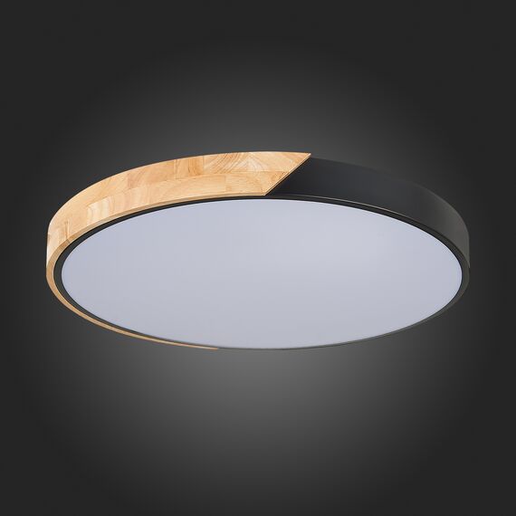 SLE200942-01 Светильник потолочный Черный, Светлое дерево/Белый LED 1*45W 3000K/4000K/6000K FESTA, изображение 11