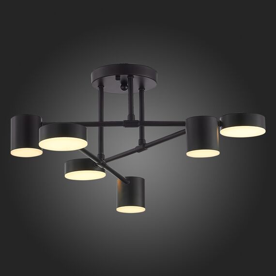 SLE201042-06 Светильник потолочный Черный/Черный LED 6*7W 4000K NOBEL, изображение 8