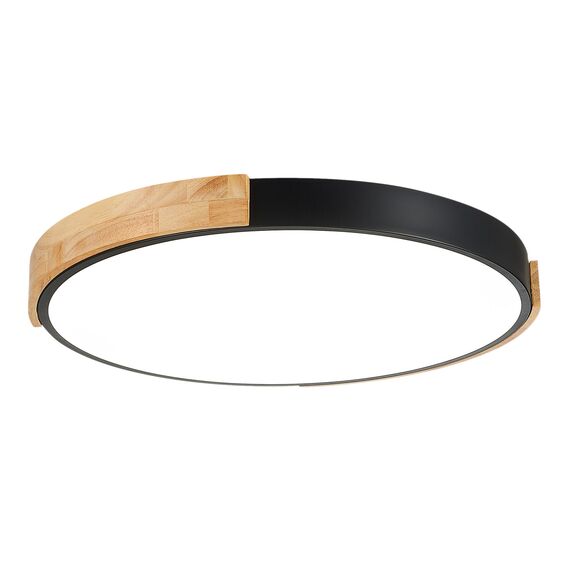 SLE201342-01 Светильник потолочный Черный, Светлое дерево/Белый LED 1*40W 3000K/4000K/6000K DELIA, изображение 3