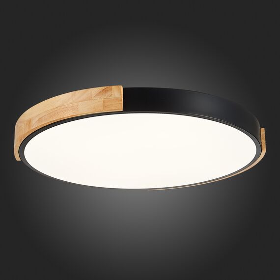 SLE201342-01 Светильник потолочный Черный, Светлое дерево/Белый LED 1*40W 3000K/4000K/6000K DELIA, изображение 5