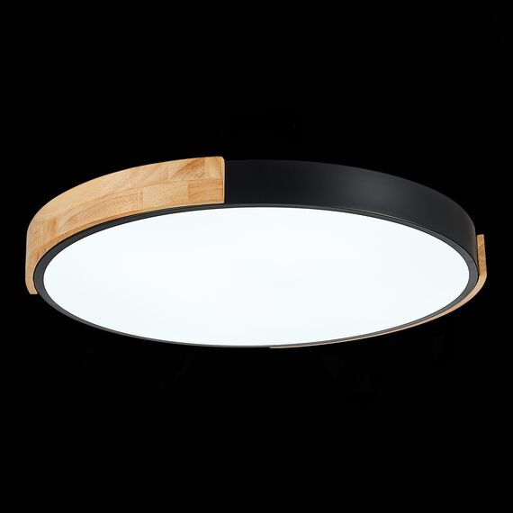 SLE201342-01 Светильник потолочный Черный, Светлое дерево/Белый LED 1*40W 3000K/4000K/6000K DELIA, изображение 7