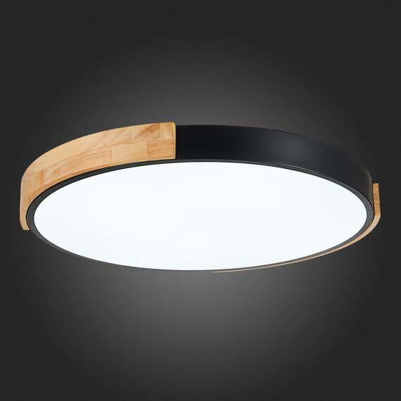 SLE201342-01 Светильник потолочный Черный, Светлое дерево/Белый LED 1*40W 3000K/4000K/6000K DELIA, изображение 8