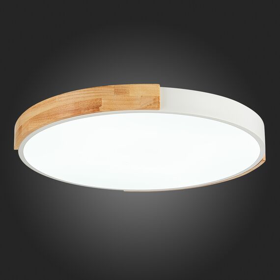 SLE201352-01 Светильник потолочный Белый, Светлое дерево/Белый LED 1*40W 3000K/4000K/6000K DELIA, изображение 8
