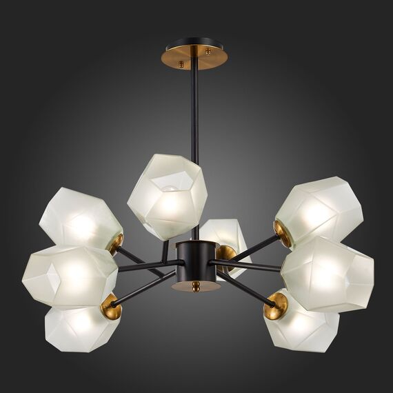 SLE205102-08 Светильник потолочный Латунь, Черный/Белый E27 8*60W TERRAMO, изображение 2