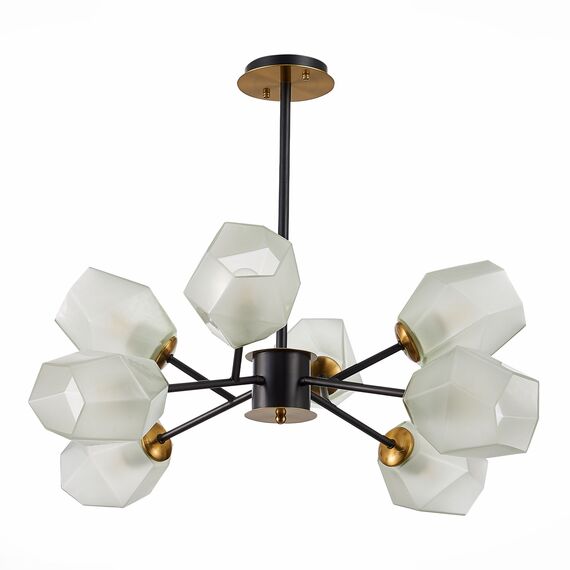 SLE205102-08 Светильник потолочный Латунь, Черный/Белый E27 8*60W TERRAMO, изображение 4