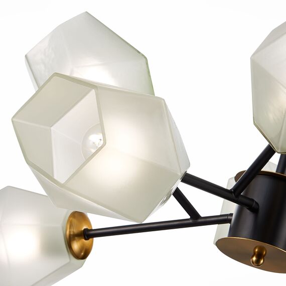 SLE205102-08 Светильник потолочный Латунь, Черный/Белый E27 8*60W TERRAMO, изображение 5