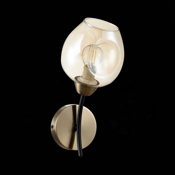 SLE205301-01 Светильник настенный Бронза, Черный/Янтарный E14 1*40W BESANO, изображение 4