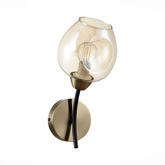 SLE205301-01 Светильник настенный Бронза, Черный/Янтарный E14 1*40W BESANO, изображение 6