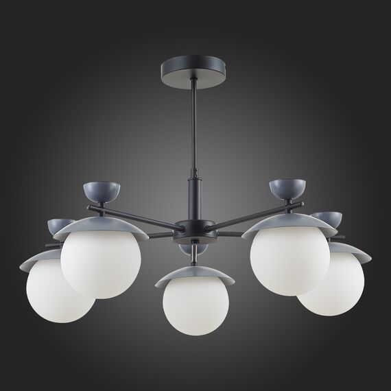 SLE220202-05 Светильник потолочный Черный, Серый/Белый G9 5*5W GENOVA, изображение 5