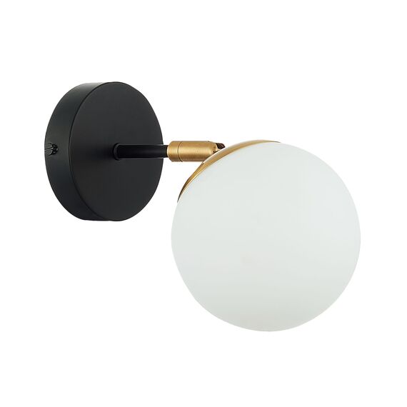 SLE220401-01 Светильник настенный Черный, Латунь/Белый E27 1*60W FORLI, изображение 4