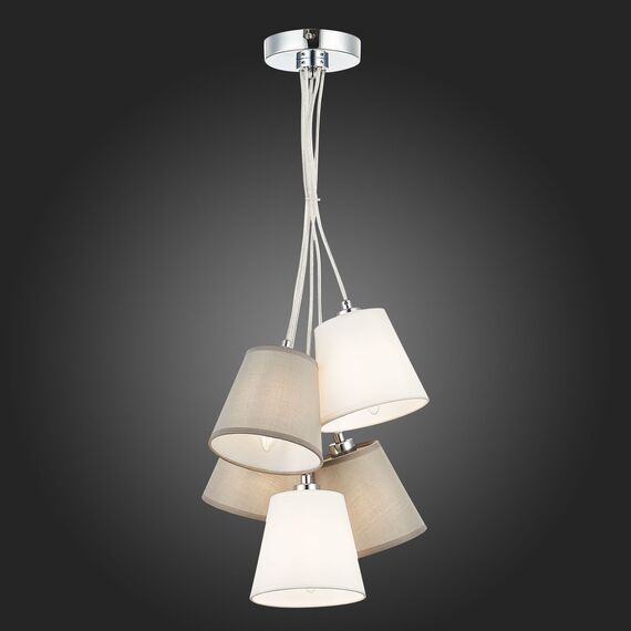 SLE300403-05 Светильник подвесной Хром/Белый, Серый E14 5*40W PRATO, изображение 2