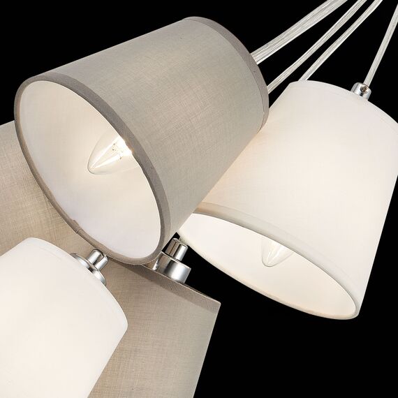 SLE300403-05 Светильник подвесной Хром/Белый, Серый E14 5*40W PRATO, изображение 7