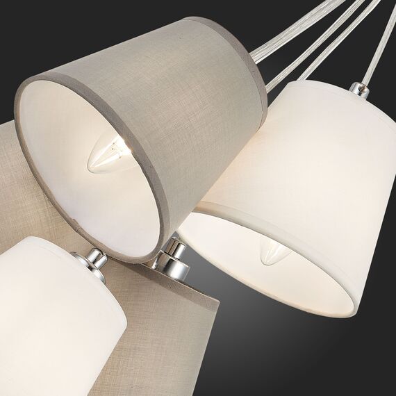 SLE300403-05 Светильник подвесной Хром/Белый, Серый E14 5*40W PRATO, изображение 8