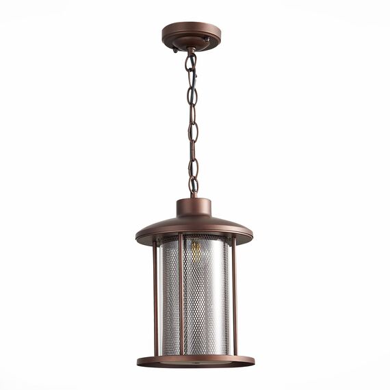 SL080.403.01 Светильник уличный подвесной ST-Luce Темный кофе/Прозрачный, Темный кофе E27 1*60W LASTERO, изображение 4