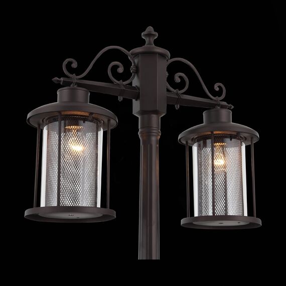 SL080.425.02 Светильник уличный наземный ST-Luce Темный кофе/Прозрачный, Темный кофе E27 2*100W LASTERO, изображение 7