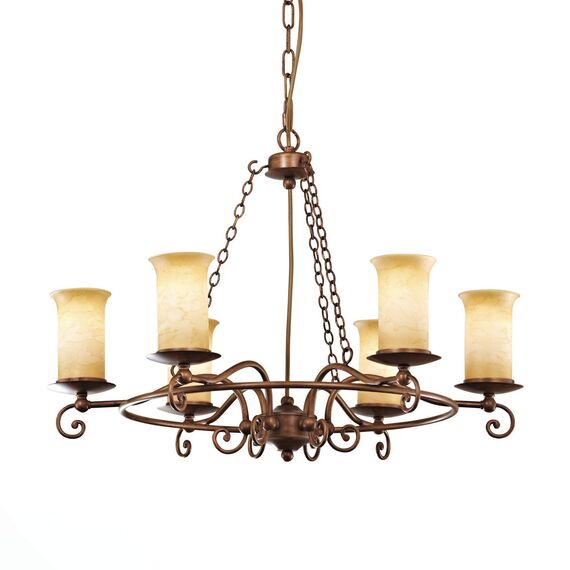 SL122.303.06 Светильник подвесной Коричневый/Янтарный E14 6*60W ANCORA, изображение 3