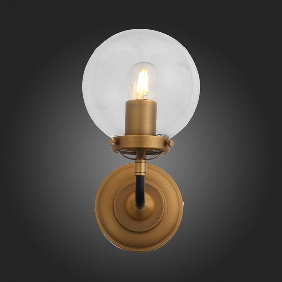 SL234.401.01 Бра ST-Luce Черный, Золото/Прозрачный E27 1*40W VARIETA, изображение 2