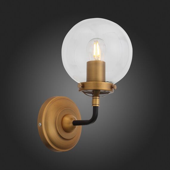 SL234.401.01 Бра ST-Luce Черный, Золото/Прозрачный E27 1*40W VARIETA, изображение 5